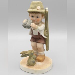 Charming Boy Figurine with Binoculars